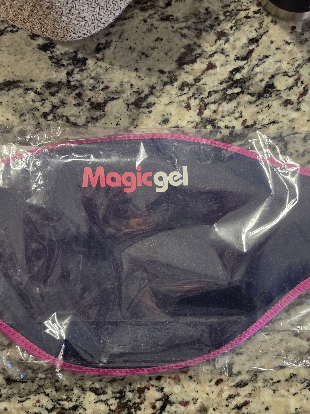 Magic Gel Black Neck/Back Hot Cold Pack with Pink Trim